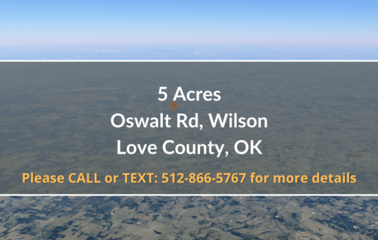 For Sale – 5 Acre Property in Love County, OK