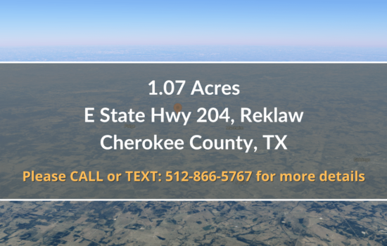 Contract for Sale – 1.07 Acre Property in Cherokee County, TX