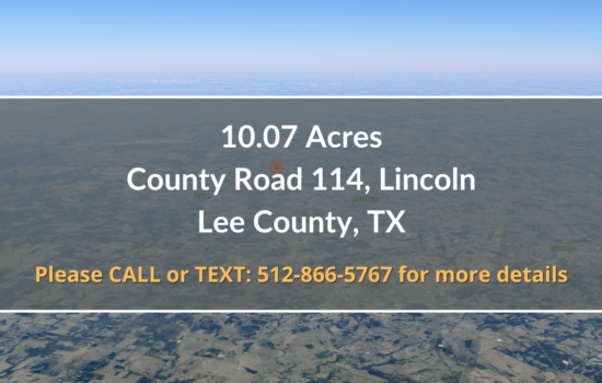 Contract for Sale – 10.07 Acres Property in Lee County, TX