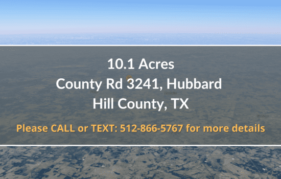 Contract for Sale – 10.1 Acres in Hill County, TX