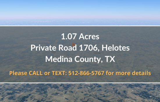 Contract for Sale – 1.07 Acre Lot in Medina County, TX
