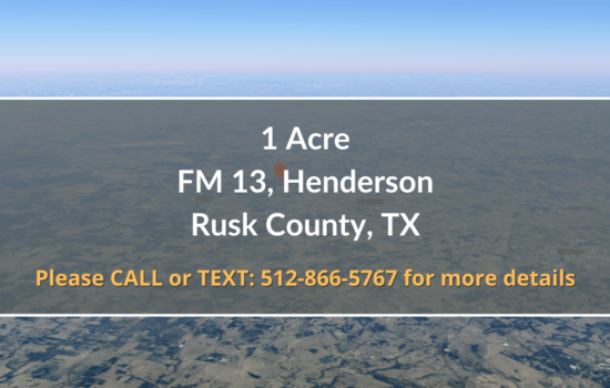 Contract For Sale – 1 Acre Property in Rusk County, TX