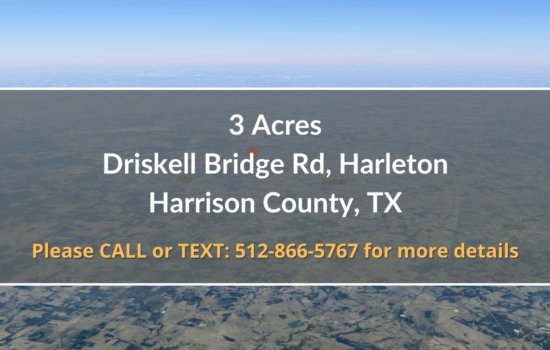 Contract For Sale – 3 Acres Property in Harrison County, TX