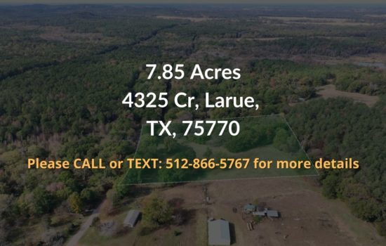 Contract for Sale – 7.85 Property Acres in Henderson County, TX