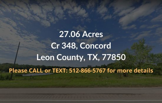Contract For Sale – 27.06 Acres Property in Leon County, TX