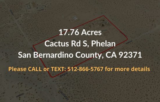 Contract For Sale – 17.76 Acre Property in San Bernardino County, CA
