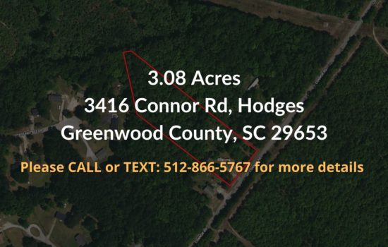 Contract For Sale – 3.08 Acres Property in Greenwood County, SC