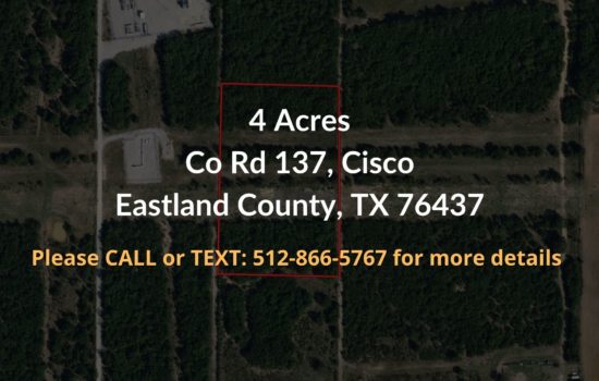 Contract For Sale – 4 Acre Property in Eastland County, TX