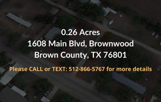 Contract For Sale – 0.26 Acre Property in Brown County, TX