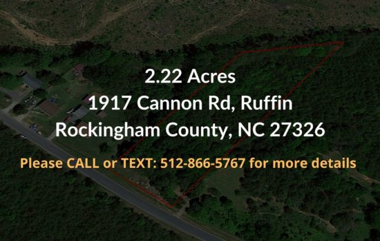 Contract For Sale – 2.22 Acre Property in Rockingham County, NC