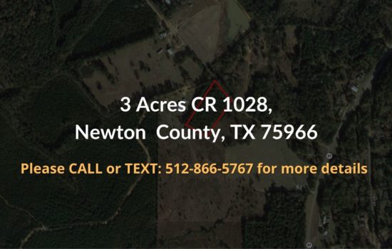 Contract For Sale – 3.00 acres in Newton County, TX