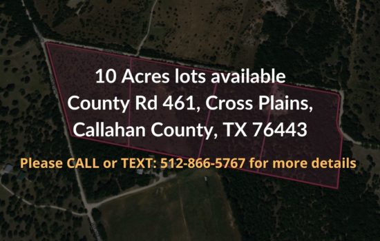 Contract For Sale – 10 acre lots available for sale. Callahan County, TX