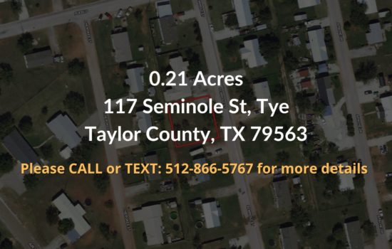Contract For Sale – 0.21 acres in Taylor County, TX