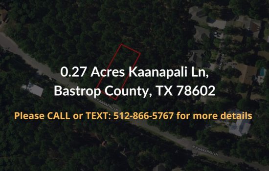 Contract For Sale – 0.27 acres in Bastrop County, TX