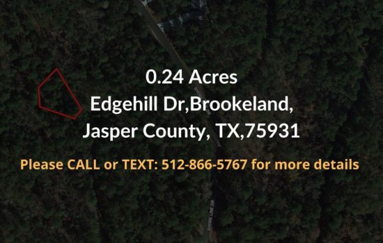 Contract For Sale – 0.24 acres in Jasper County, TX