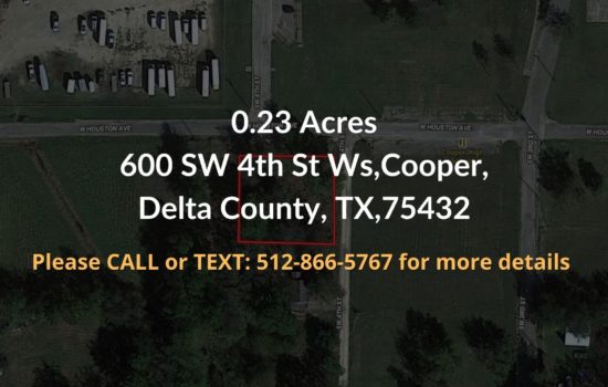 Contract For Sale – 0.23 acres in Delta County, TX