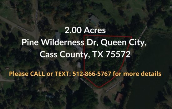 Contract For Sale – 2.00 acre in Cass County, TX