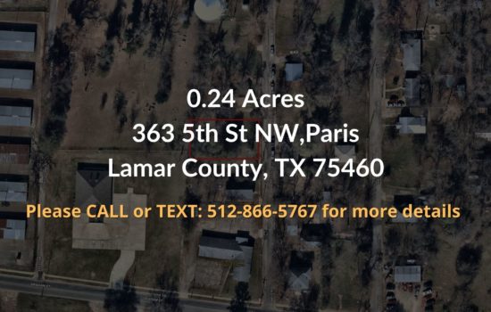 Contract For Sale – 0.24 Total Acres in Lamar County, TX
