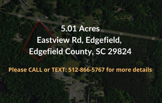 For Sale – 5.01 acre in Edgefield County, SC -$48,900
