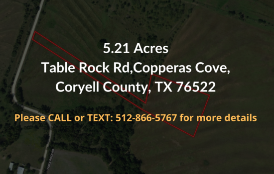 Contract For Sale – 5.21 acres in Coryell County, Texas