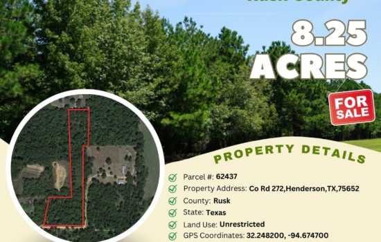 Contract for Sale – 8.25 acres in Rusk County, Texas