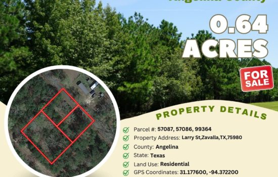 Contract for Sale – 0.64 acres in Angelina County, Texas