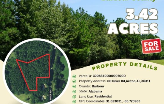 Contract for Sale – 3.42 acres in Barbour County, Alabama – 12,500