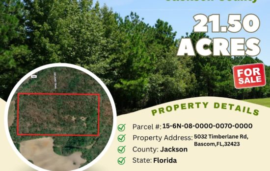 Contract for Sale – 21.50 acres in Jackson County, Florida – $97,500