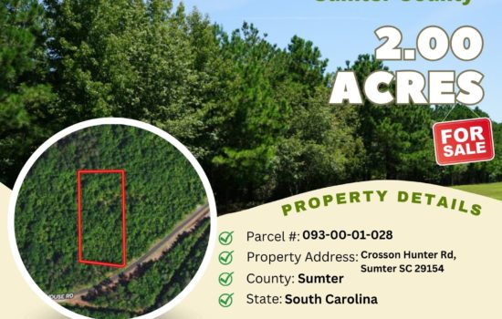 Contract for Sale – 2.00 acres in Sumter, South Carolina – $17,900