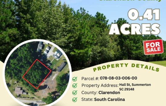 Contract for Sale – 0.41 acres in Clarendon, South Carolina – $6,500