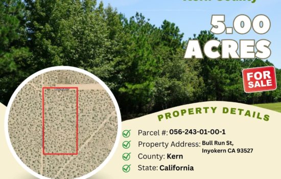 Contract for Sale – 5.00 acres in Kern County, California – $10,500