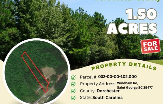 Contract for Sale – 1.50 acres in Dorchester County, South Carolina – $24,900