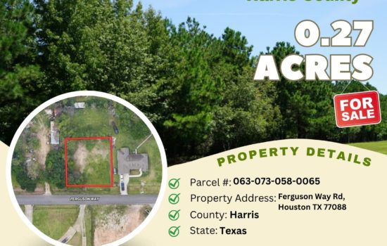 Contract for Sale – 0.27 acres in Harris County, Texas – $105,900