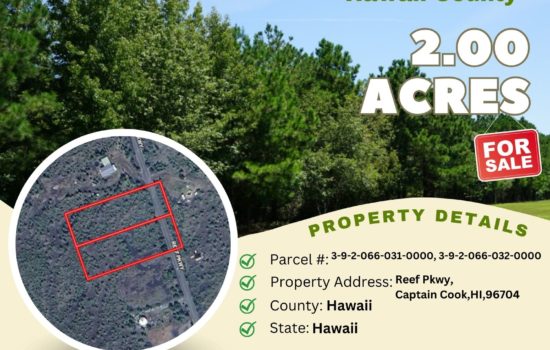 Contract for Sale – 2.00 acres in Hawaii County, Hawaii – $18,500
