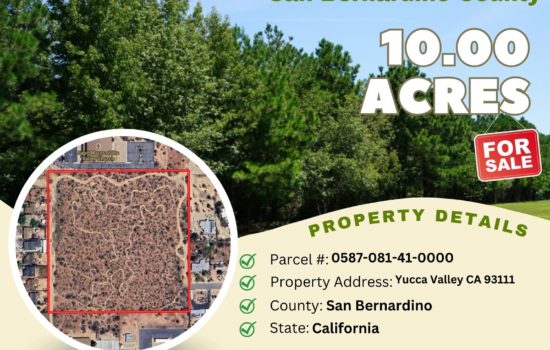 Contract for Sale – 10 acres in San Bernardino County, California – $129,900