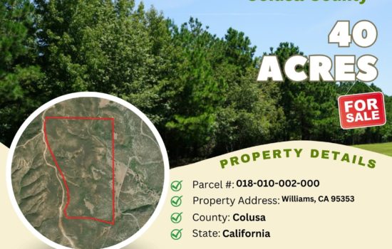 Contract for Sale – 40 acres in Colusa County, California – $89,900