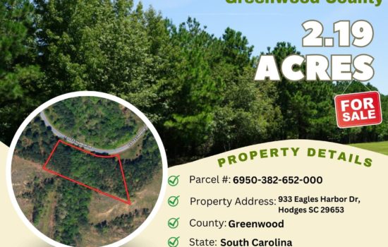 Contract for Sale – 2.19 acres in Greenwood County, South Carolina – $12,900