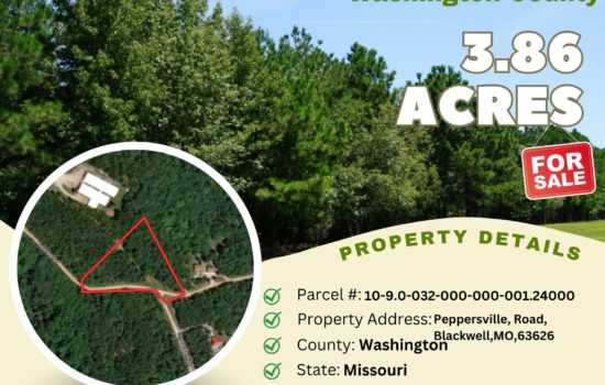 Contract for Sale – 3.86 acres in Washington County, Missouri – $14,900