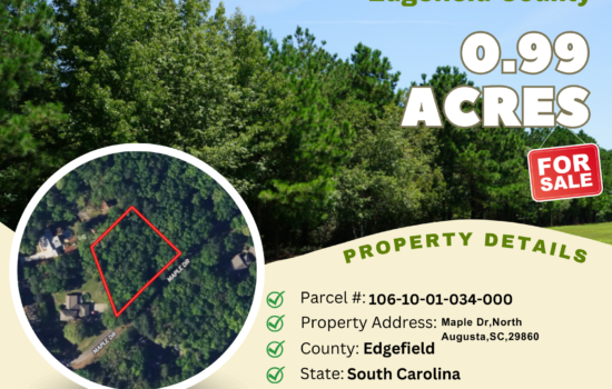 Contract for Sale – 0.99 acres in Edgefield County, South Carolina – $29,900