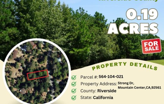 Contract for Sale – 0.19 acres in Riverside County, California – $34,900