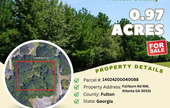 Contract for Sale – 0.97 acres in Fulton County, Georgia – $54,900