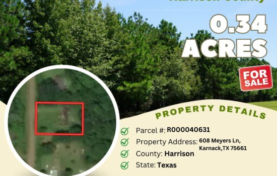 Contract for Sale – 0.34 acres in Harrison County, Texas – $19,800