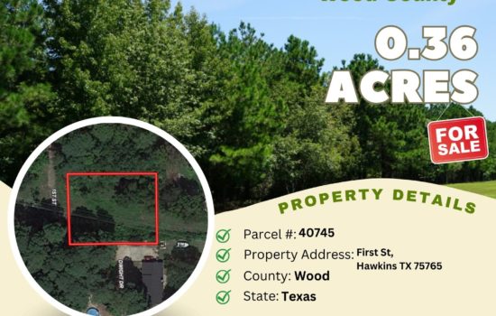 Contract for Sale – 0.36 acres in Wood County, Texas – $11,900