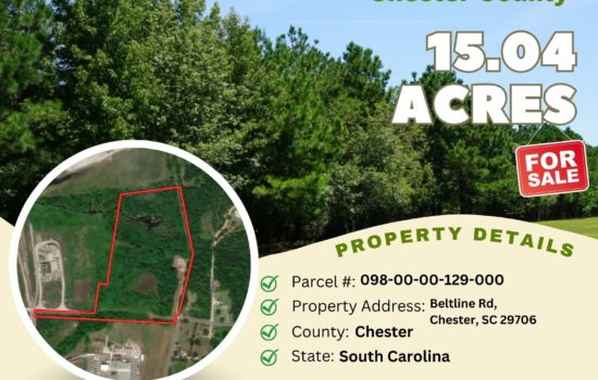 Contract for Sale – 15.04 acres in Chester County, South Carolina – $114,900