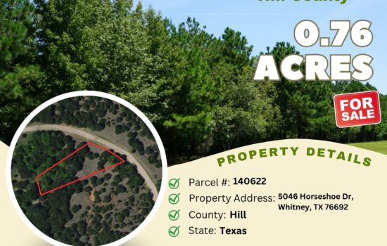Contract for Sale – 0.76 acres in Hill County, Texas – $14,900
