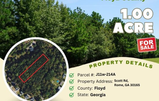Contract for Sale – 1.00 acre in Floyd County, Georgia – $29,900