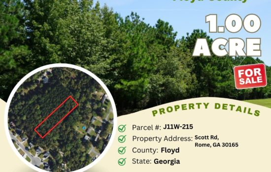 Contract for Sale – 1.00 acre in Floyd County, Georgia – $25,800