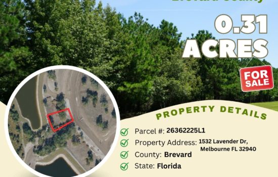 Contract for Sale – 0.31 acres in Brevard County, Florida – $255,900