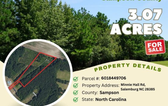 Contract for Sale – 3.07 acres in Sampson County, North Carolina – $39,900