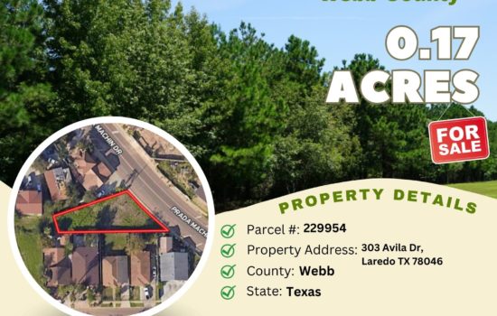 Contract for Sale – 0.17 acres in Webb County, Texas – $39,900